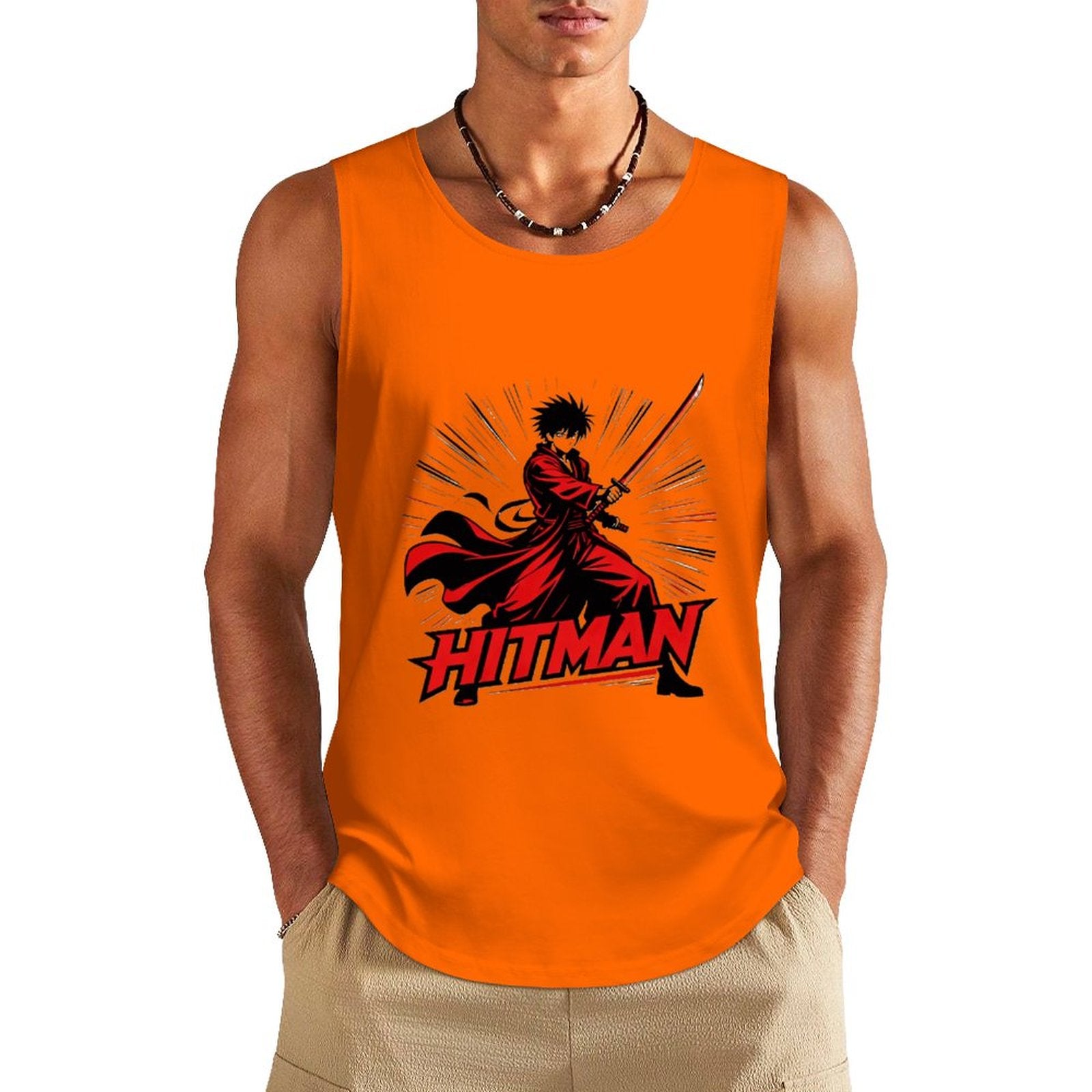 HITMAN INK "Anime" Men's Cotton Tank Top