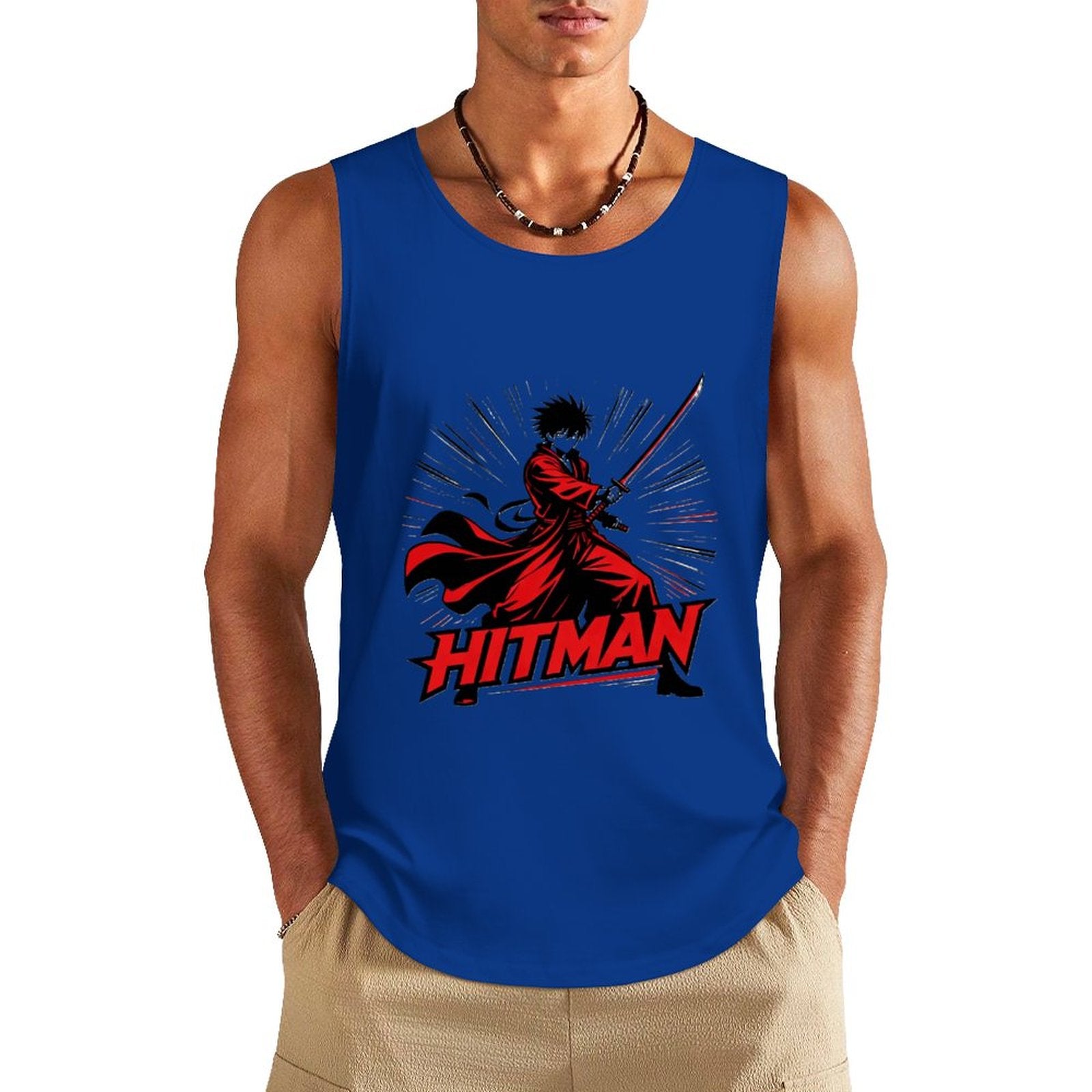 HITMAN INK "Anime" Men's Cotton Tank Top