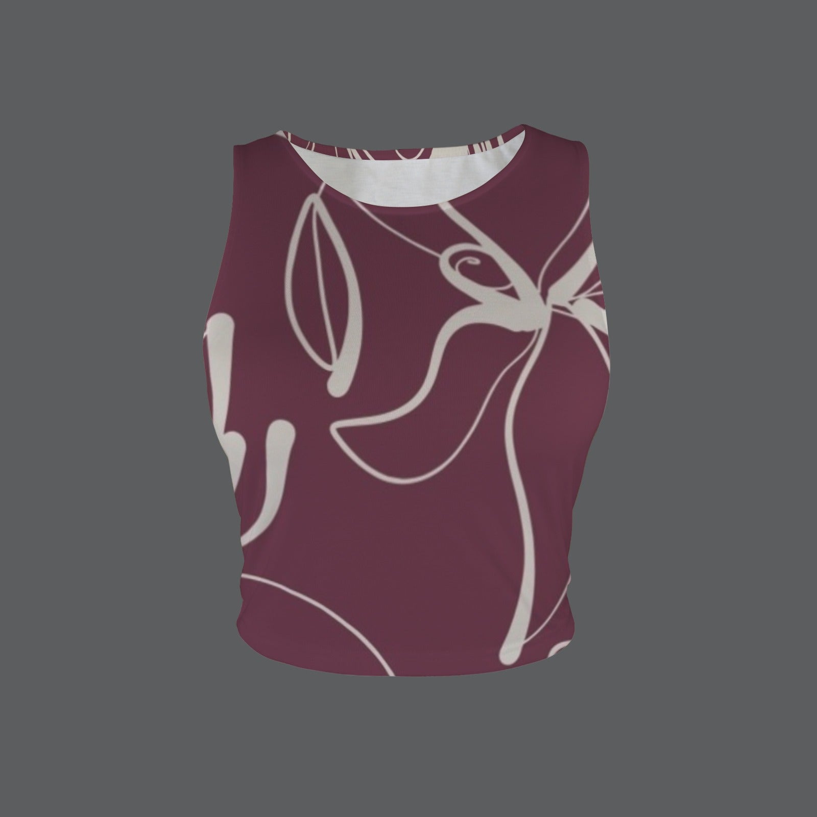 S+L Minimalist Round Neck Crop Tank Top