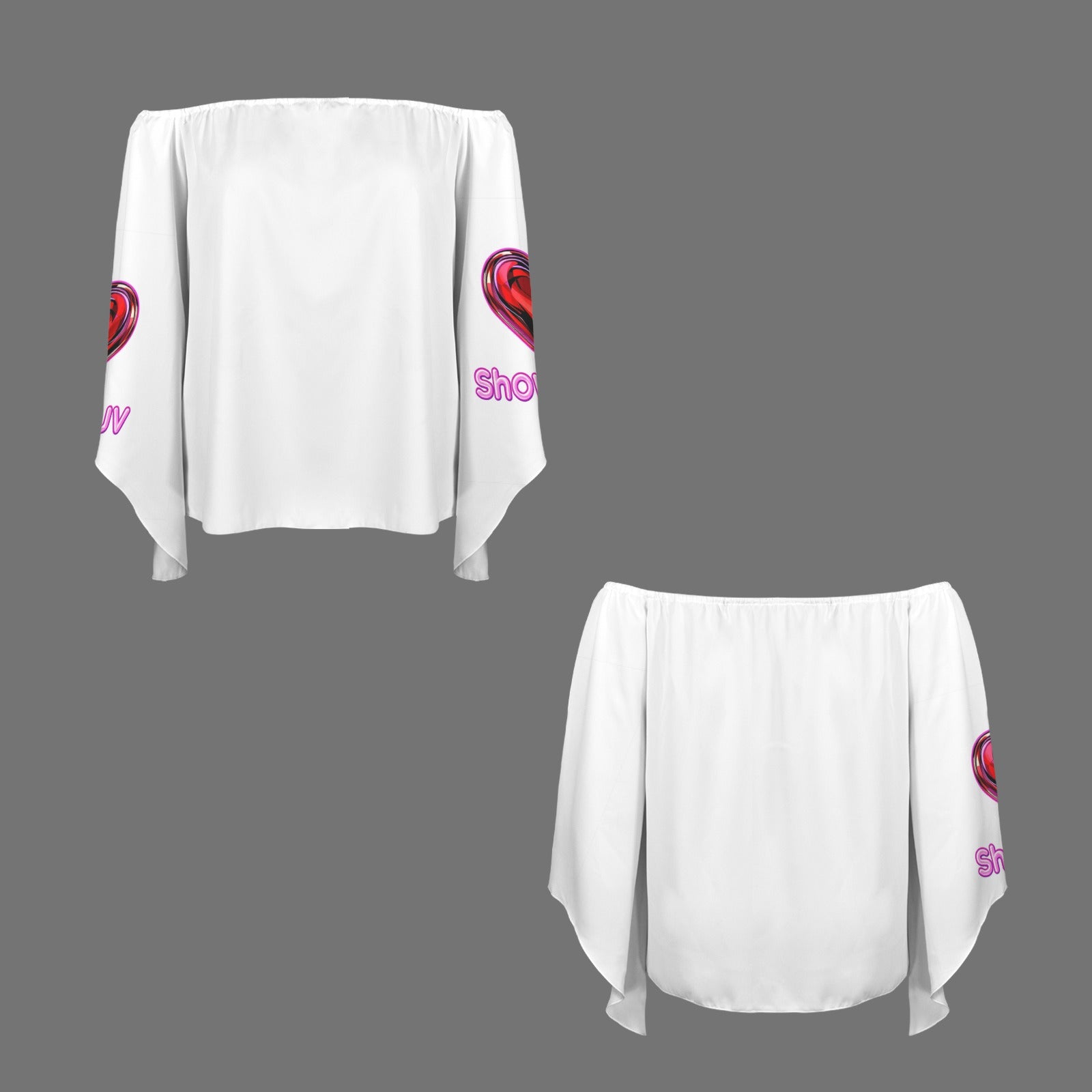 S+L Logo White long sleeve cropped